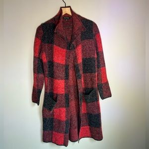 Joseph A. Buffalo Plaid Long Cardigan Sweater - NWOT - Small